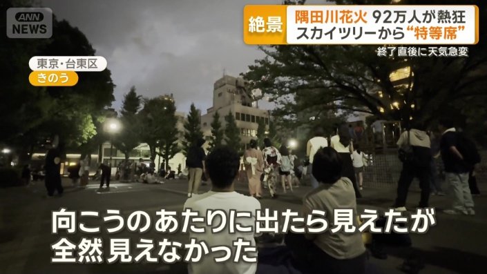 混雑を避けて場所取り