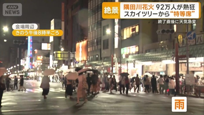 終了後に天気急変