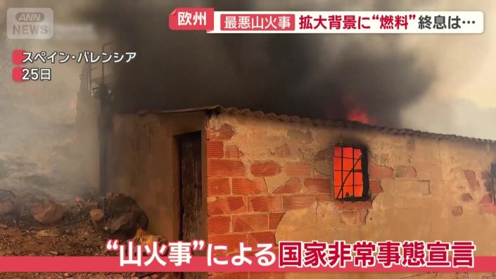 “山火事”による国家非常事態宣言