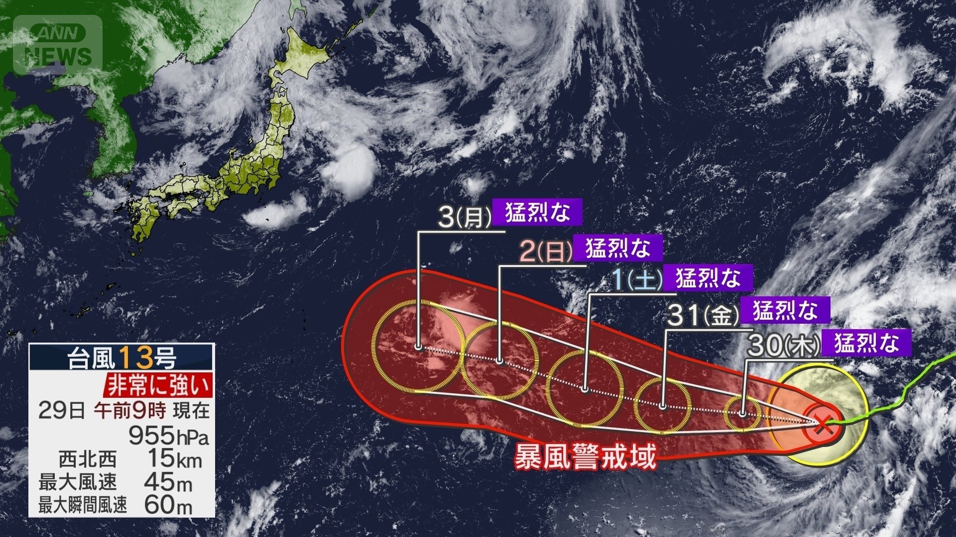 台風進路予想図