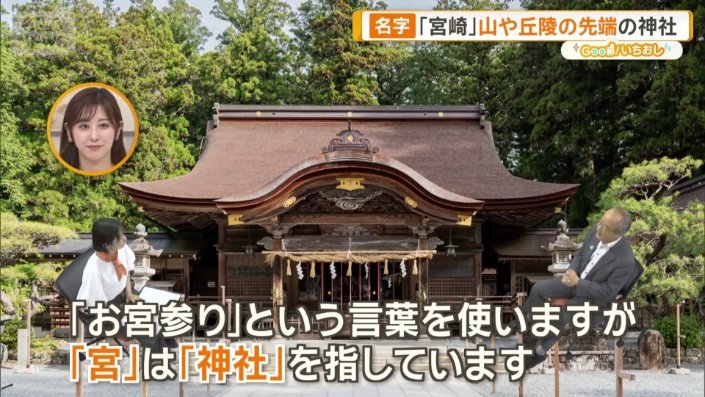 宮崎と宮本は神社に関係する名字