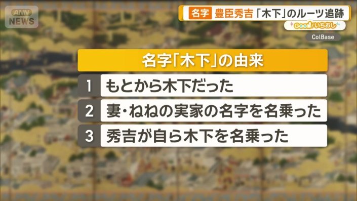 秀吉が最初に使った「木下」