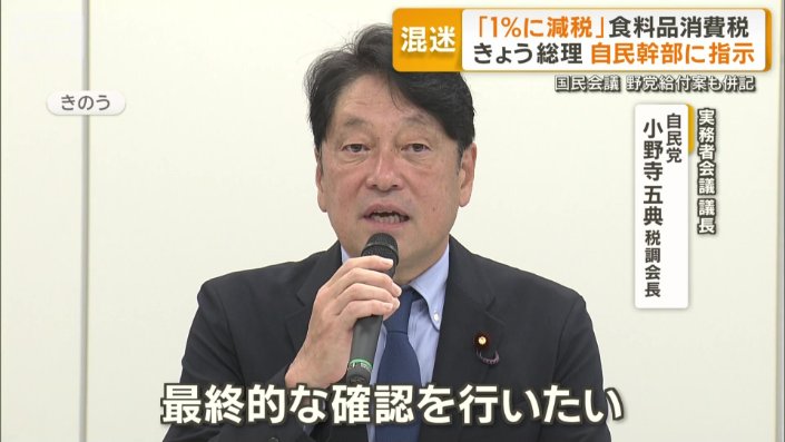 実務者会議　議長　自民党　小野寺五典税調会長