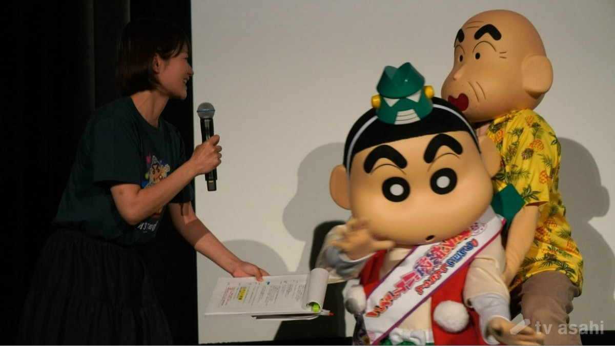 野原しんのすけ＆銀の介が佐藤ちひろアナをデートにお誘い！「この後お暇ですか？」