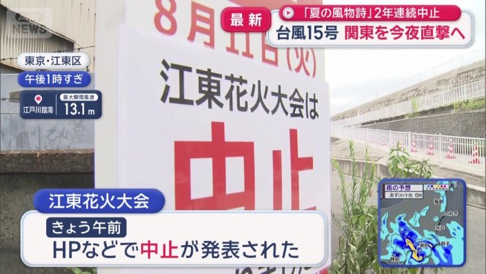 中止が発表