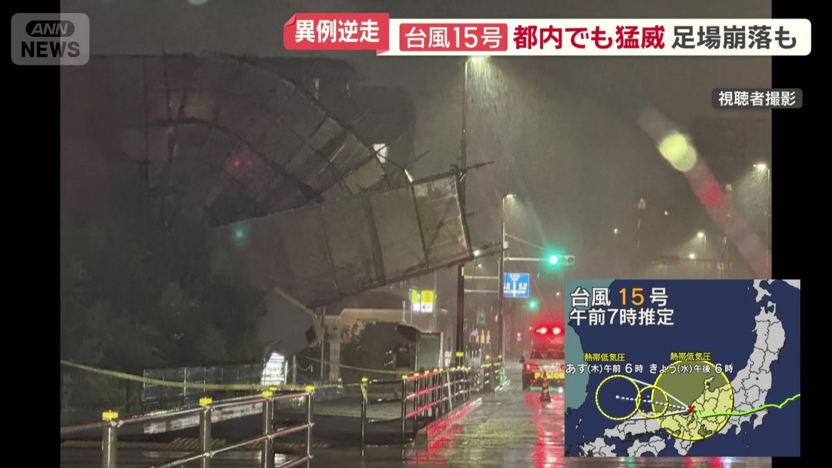 風が吹くたびに足場がグラグラと