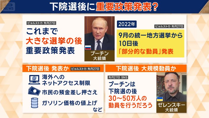 下院選後に重要政策発表か