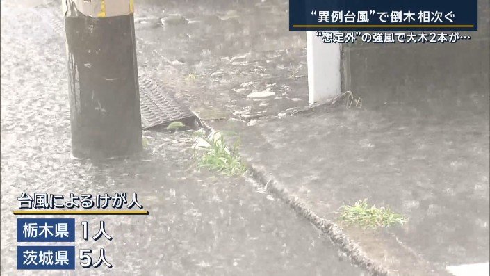 台風によるけが人