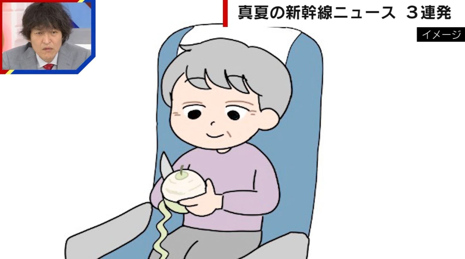 新幹線で高齢女性が“包丁”取り出し→果物の皮むき…SNSでは「危ない」「懐かしい光景」と賛否 JR東海の回答は