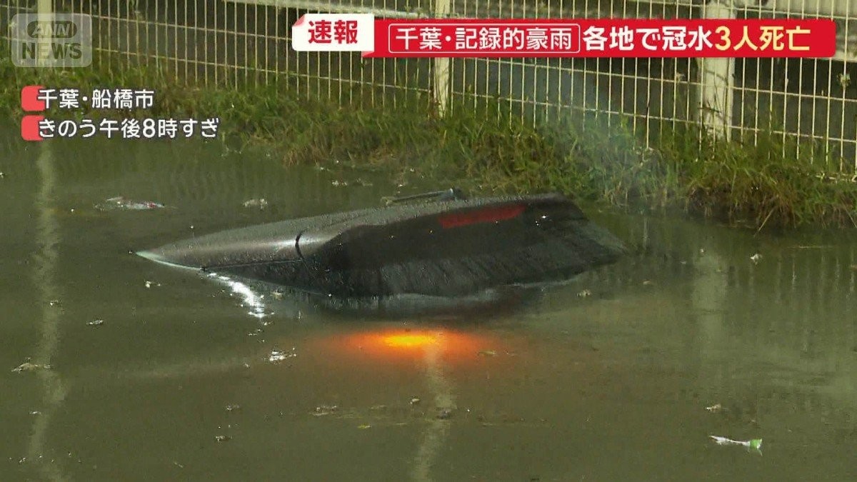 千葉で記録的豪雨　各地で冠水　電車ストップ　帰宅困難者も　成田空港に約6600人