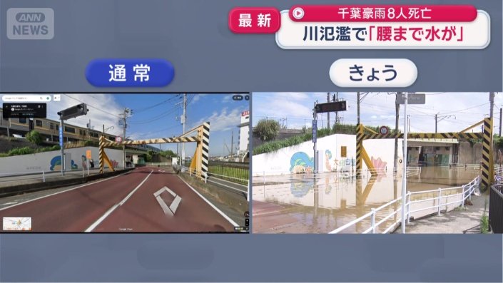 通常時と14日のアンダーパス