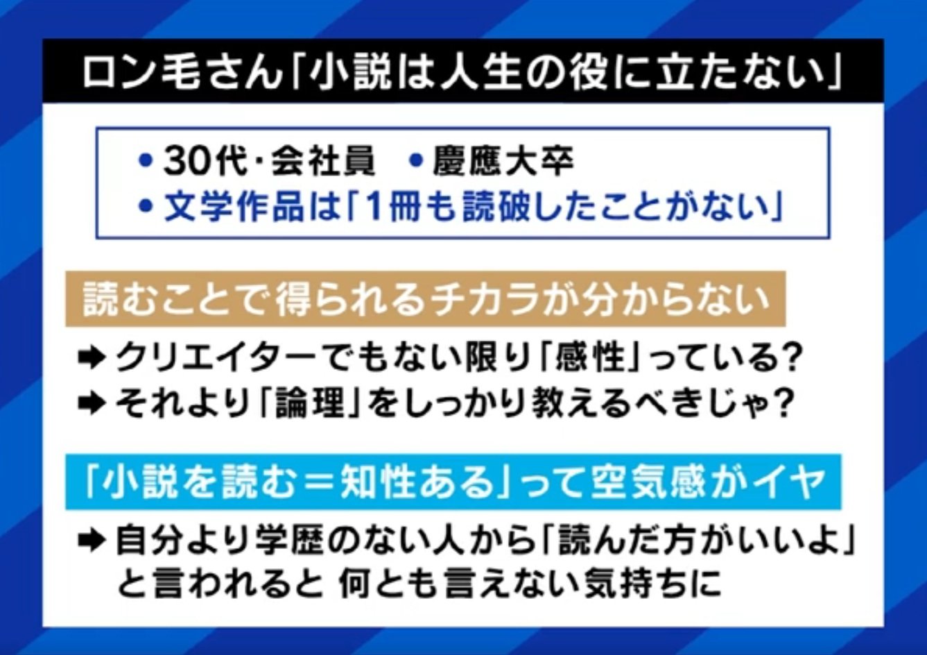 「小説はいらない」