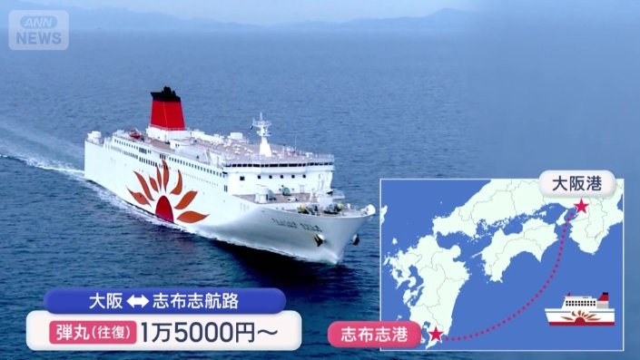 大阪と志布志を結ぶコース