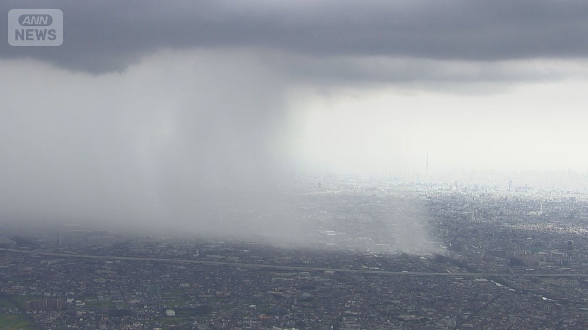 ヘリで取材中に巨大な“雨柱”　この時 地上では…きょうも各地でゲリラ雷雨