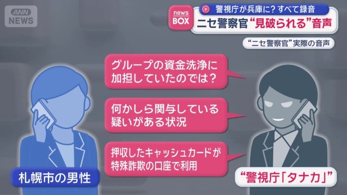 “警視庁刑事部捜査2課タナカ”を名乗る人物からの電話