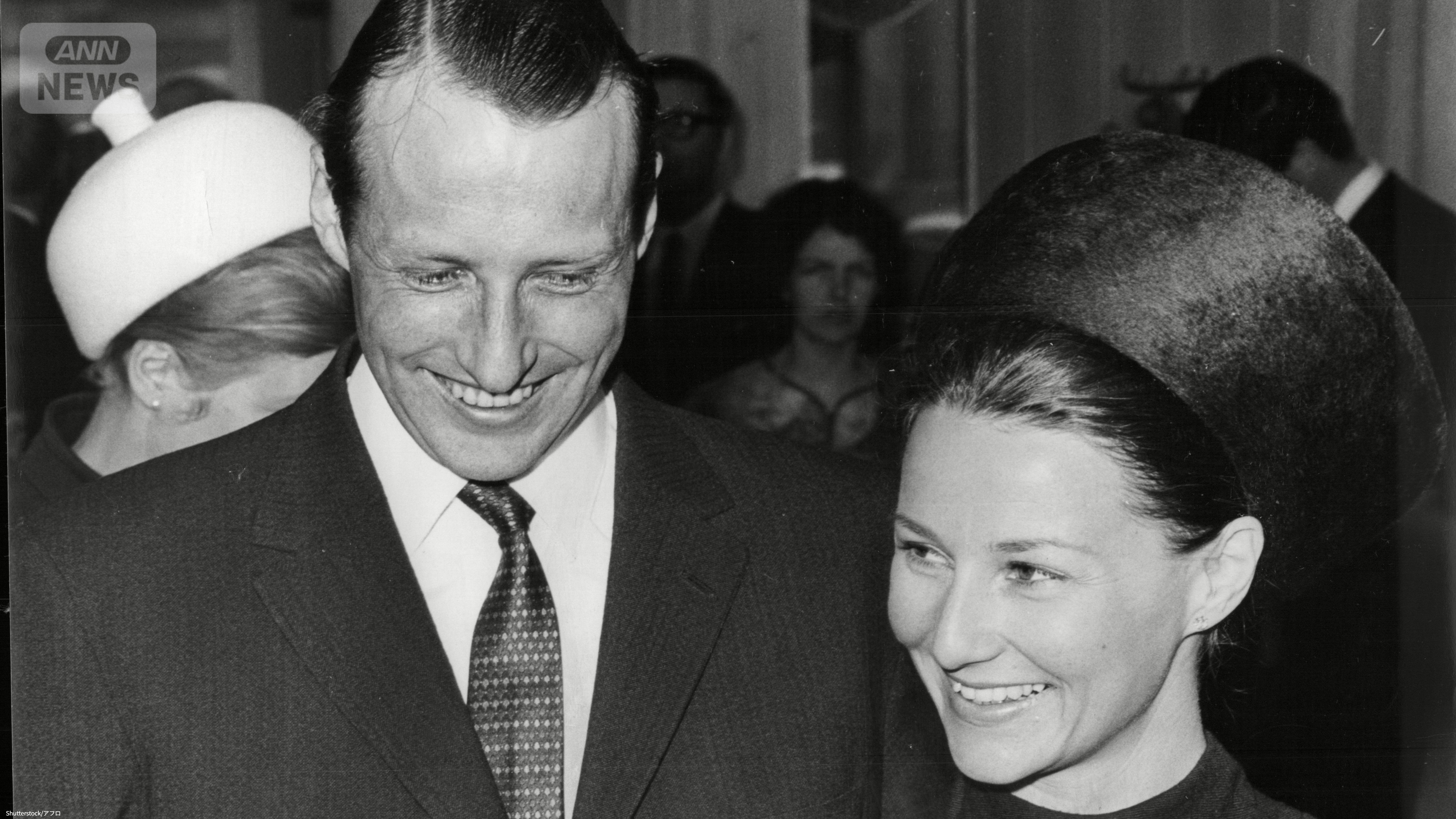 ハラルド国王(当時は皇太子)とソニア妃 1969年3月19日