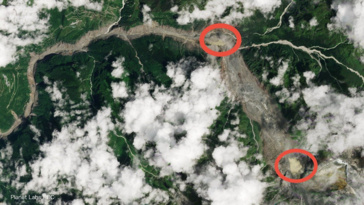 衛星画像であらわに…ネパールの現場に複数の“せき止め湖”　大規模土石流から2日後