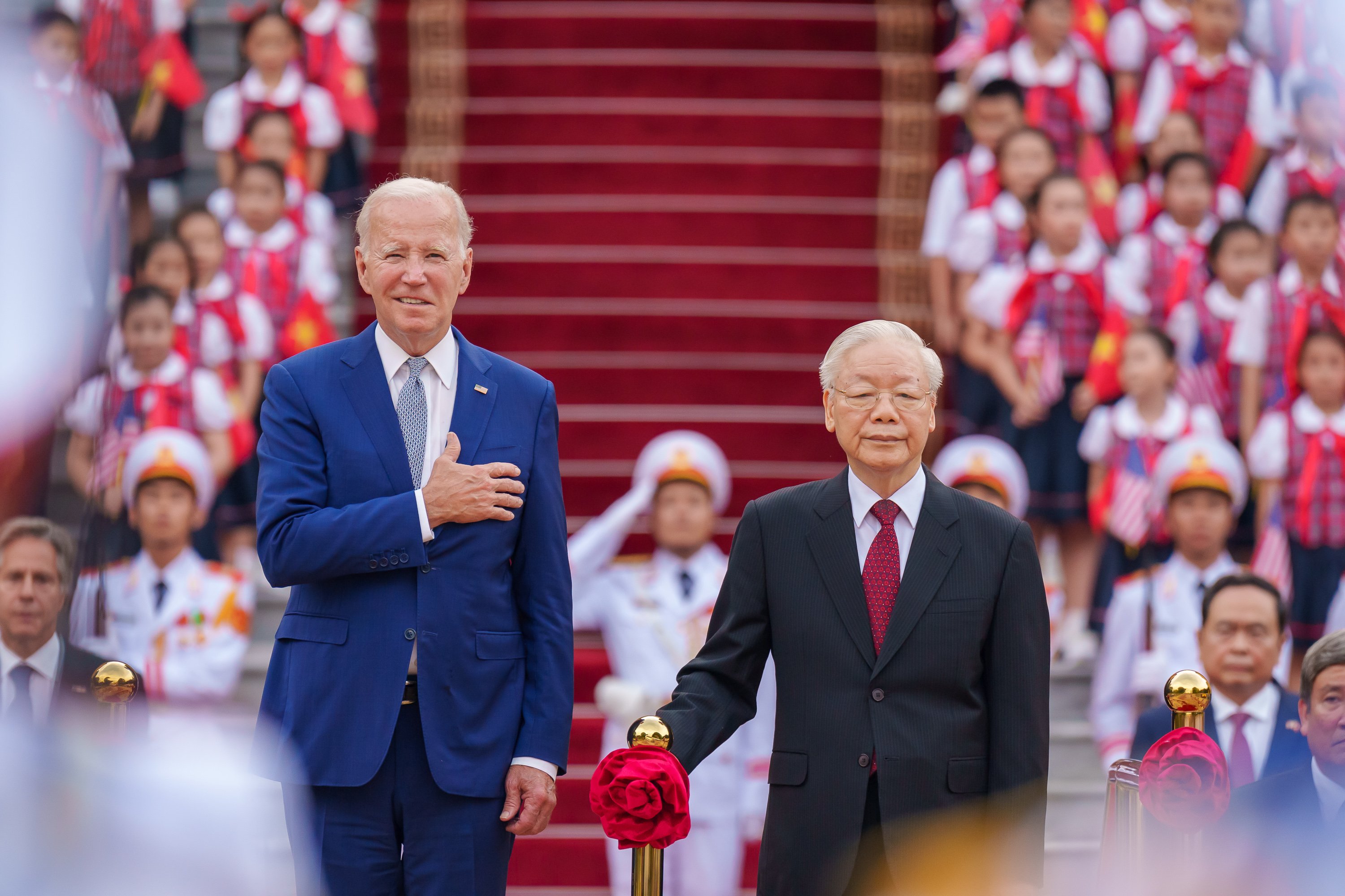 バイデン前米大統領と故グエン書記長(2023年9月 ホワイトハウスから)