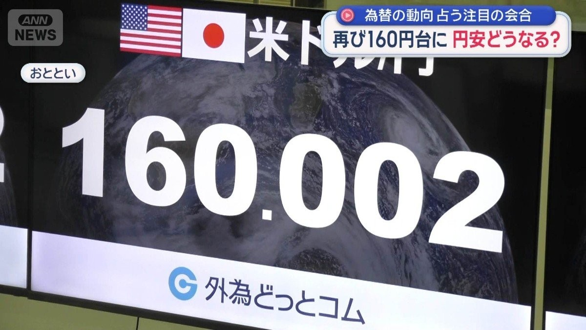 再び160円台も…どうなる？円安　為替の動向を占う注目会議