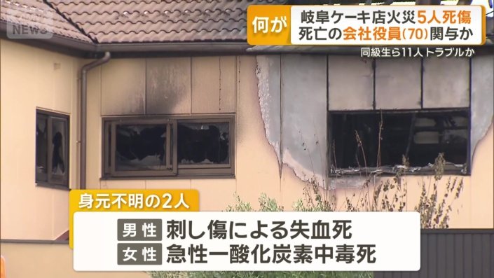身元不明の男女2人の遺体