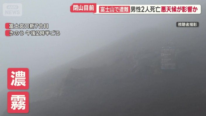 視界を奪うほどの濃い霧