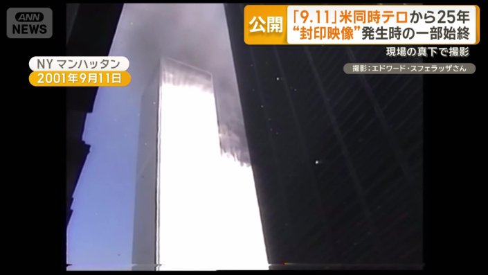 ビルの真下で撮影