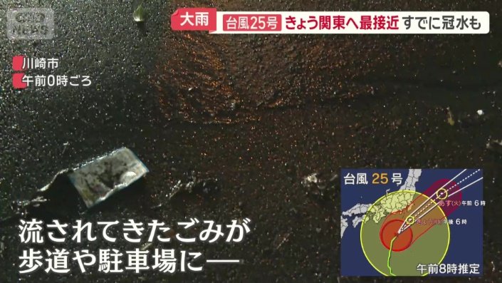 流されてきたごみ