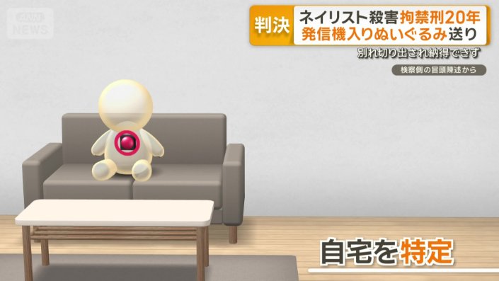 発信機を仕込んだぬいぐるみを送りつけ…
